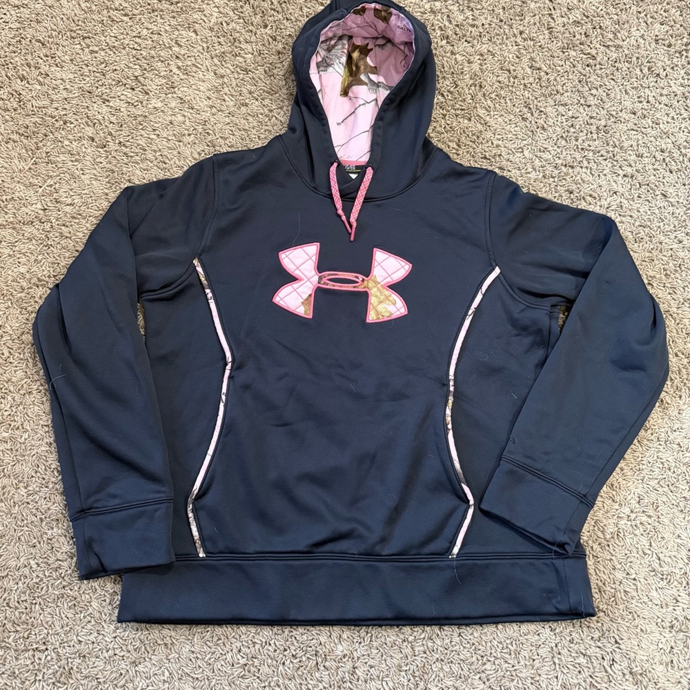 Under Armour women’s black Hoodie with Pink Realtree Camo Details